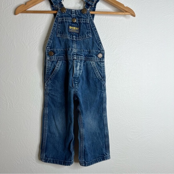 Vintage OshKosh B'gosh Toddler Denim Overalls Cotton Blue Medium Wash Size 2T - Picture 4 of 11